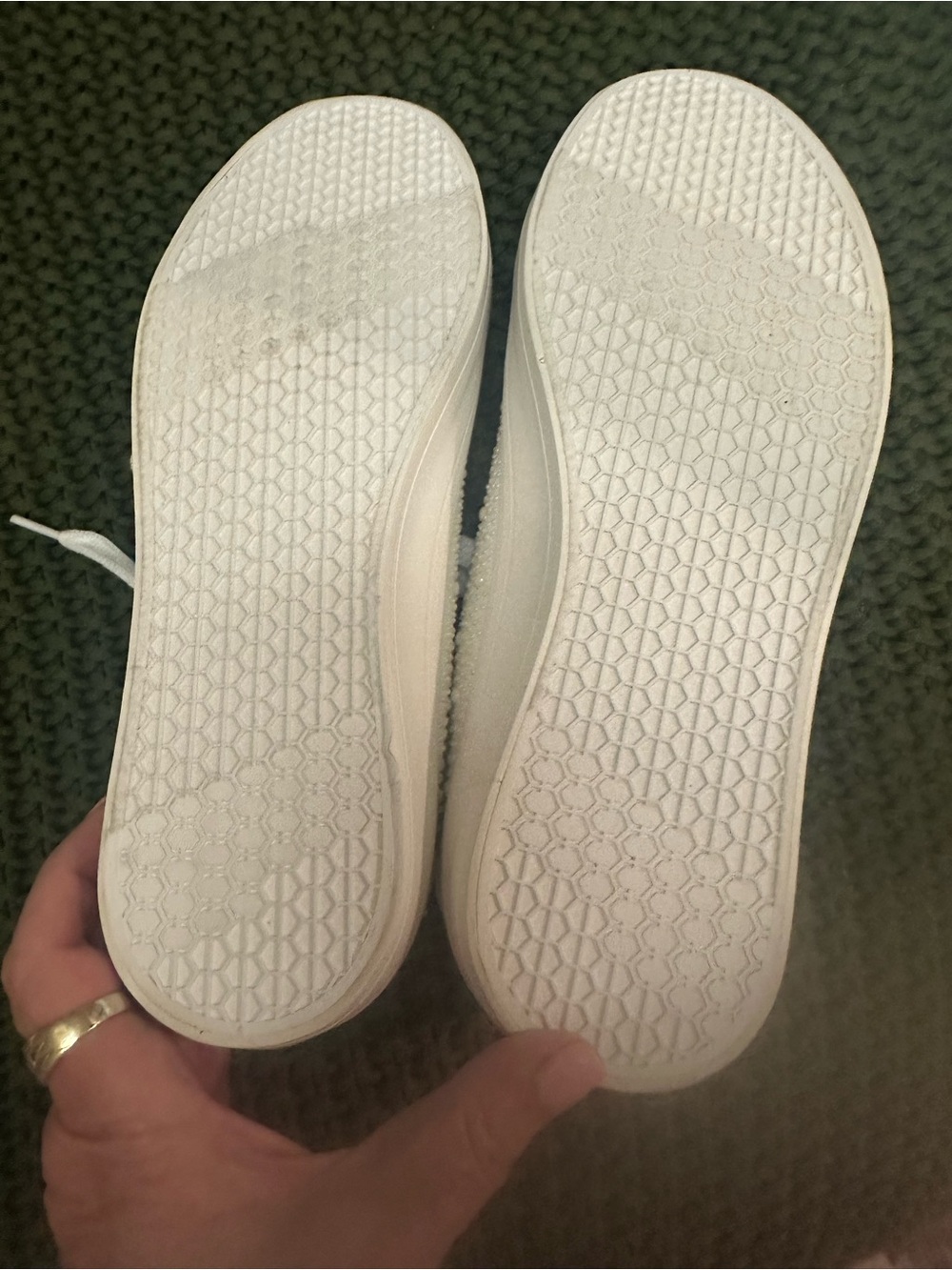 Juicy Couture White Crystal-Studded Lace-Up Sneakers - Picture 6 of 7